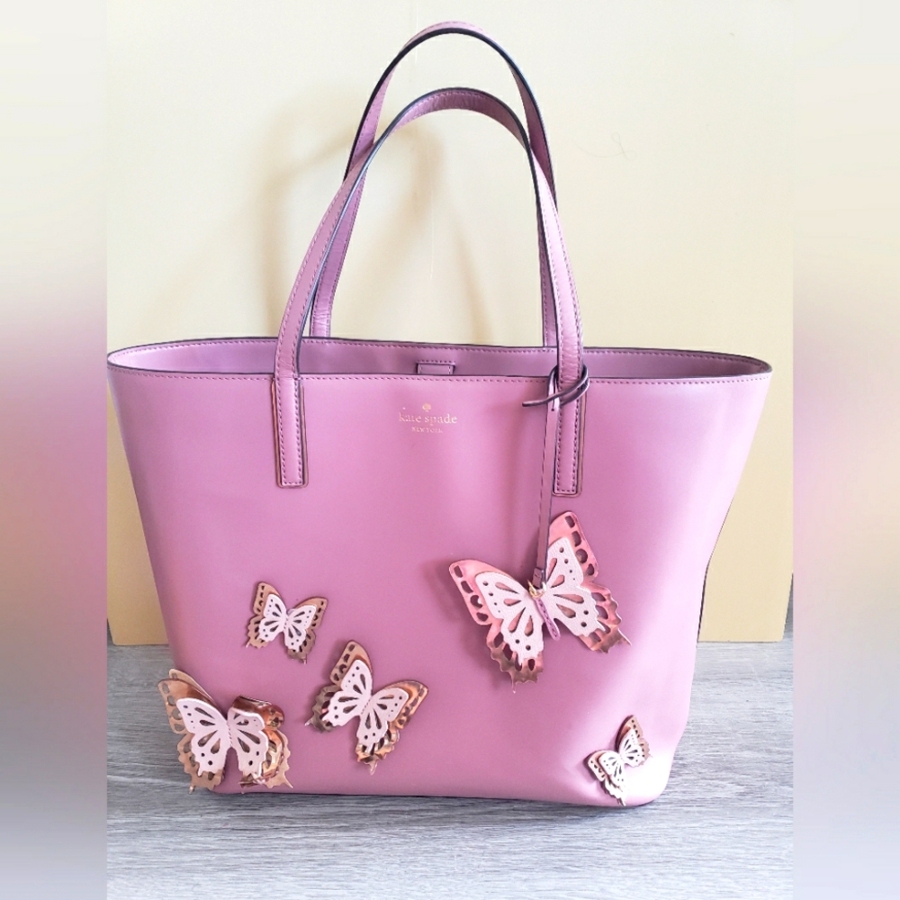 Kate Spade Pink Butterfly Tote